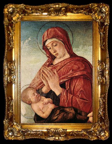 framed  BELLINI, Giovanni Madonna in Adoration of the Sleeping Child  359, ta009-2